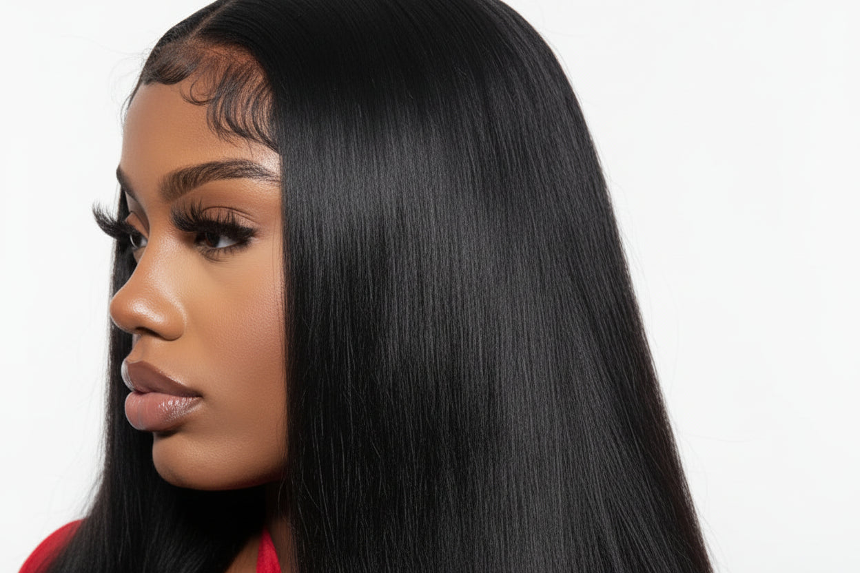 Perruque Lace Front Cheveux Humains Lisses