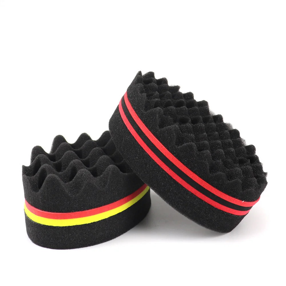 Brosse Éponge Twist Afro Double Face – Brosse Magique pour Boucles et Coiffage Afro