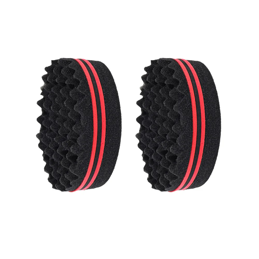 Brosse Éponge Twist Afro Double Face – Brosse Magique pour Boucles et Coiffage Afro