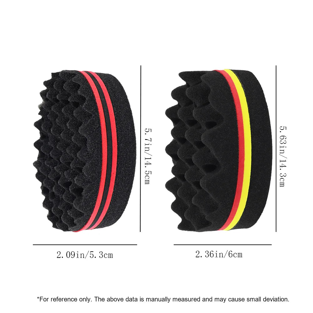 Brosse Éponge Twist Afro Double Face – Brosse Magique pour Boucles et Coiffage Afro
