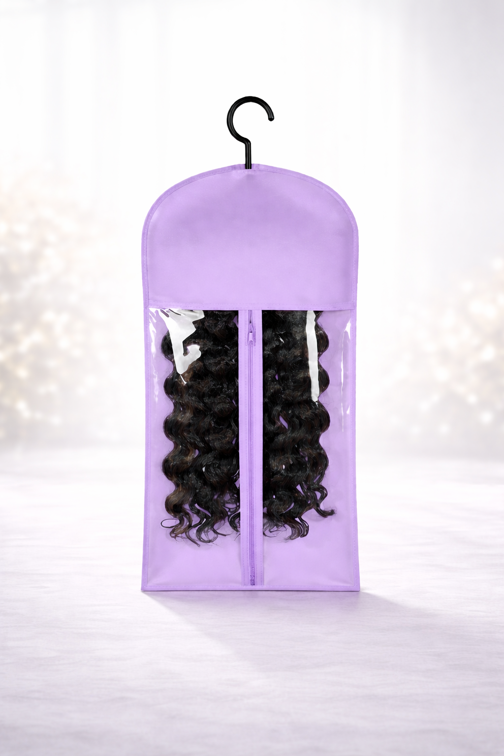 Housse de Rangement pour Perruque avec Cintre – Sacs Transparents Anti-Poussière