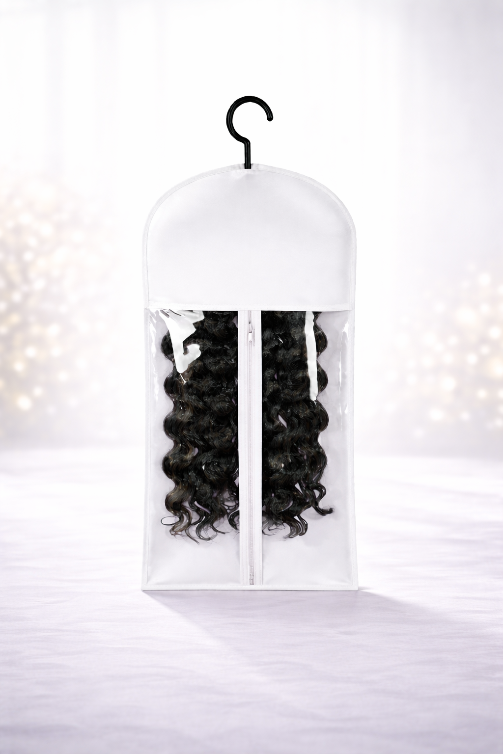 Housse de Rangement pour Perruque avec Cintre – Sacs Transparents Anti-Poussière