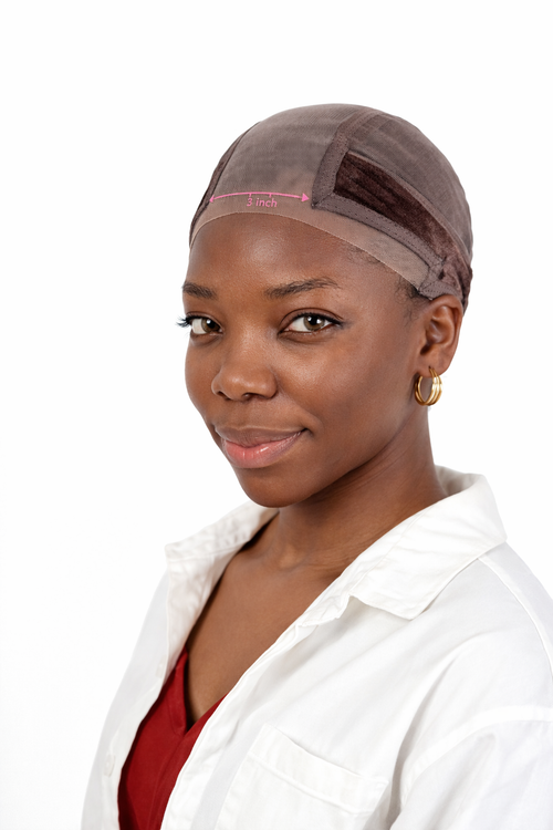 Bandeau en Velours pour Perruque – Bonnet en Maille Extensible avec Lace, Maintien Antidérapant