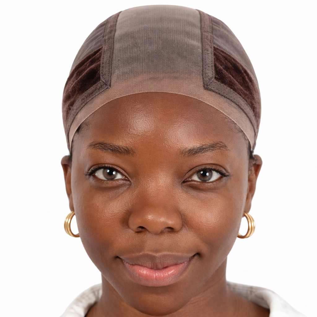 Bandeau en Velours pour Perruque – Bonnet en Maille Extensible avec Lace, Maintien Antidérapant