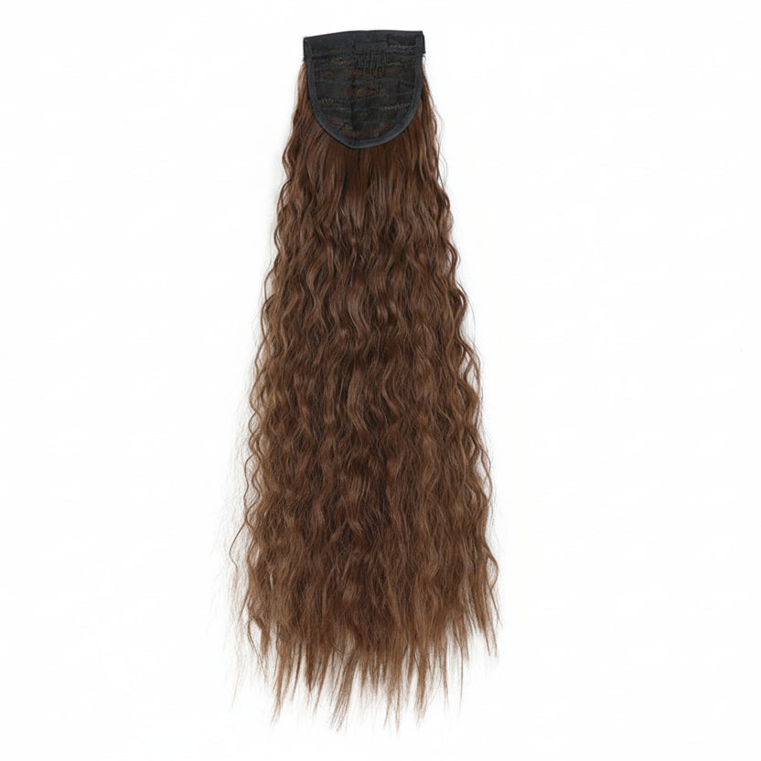 Extension Queue de Cheval Ondulée Synthétique – Ponytail Longue à Clip, Effet Ombre Marron Blond