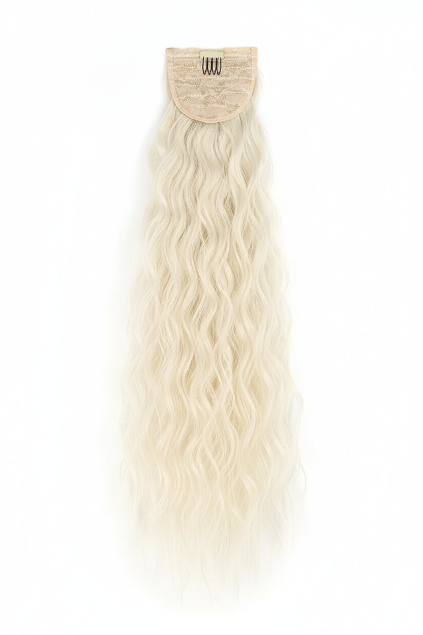 Extension Queue de Cheval Ondulée Synthétique – Ponytail Longue à Clip, Effet Ombre Marron Blond