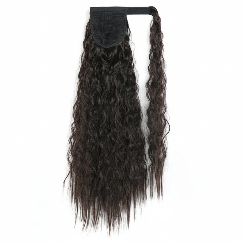 Extension Queue de Cheval Ondulée Synthétique – Ponytail Longue à Clip, Effet Ombre Marron Blond