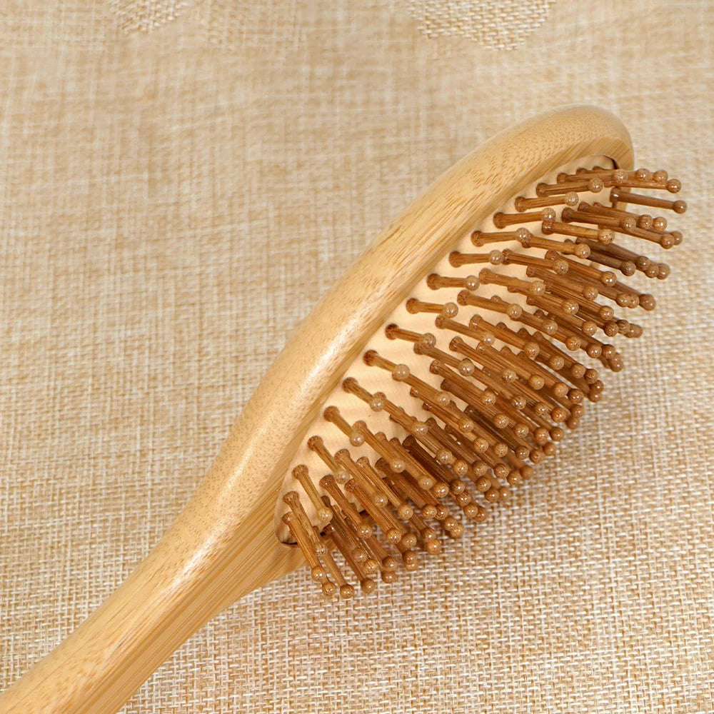 Brosse à cheveux en Bambou Premium avec Coffret Élégant – Brosse Démêlante et Masseur de Cuir Chevelu pour Femme et Homme