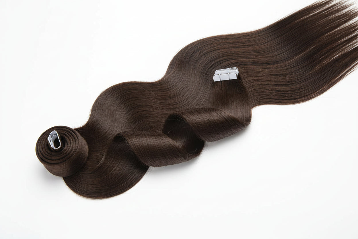 Extensions Tape In Ugeat en Cheveux Naturels Brésiliens Remy – Lisses, Balayage, 20P / 40P