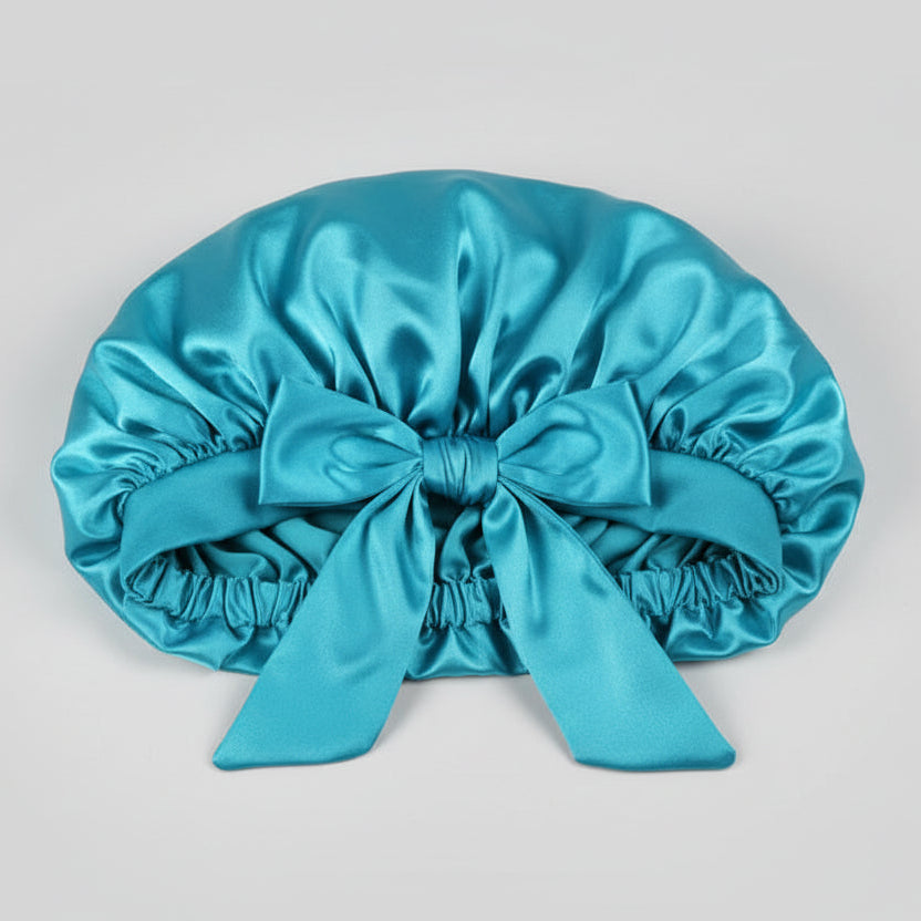Bonnet de Nuit en Satin pour Femme – Bonnet Soie Stretch à Large Bande, Protection Cheveux