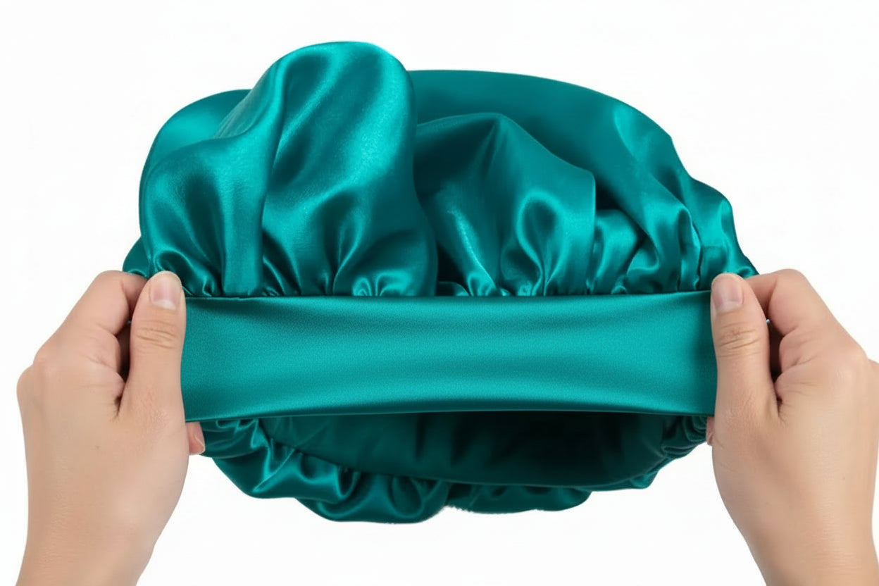 Bonnet de Nuit en Satin pour Cheveux – Bonnet de Sommeil Ajustable en Polyester