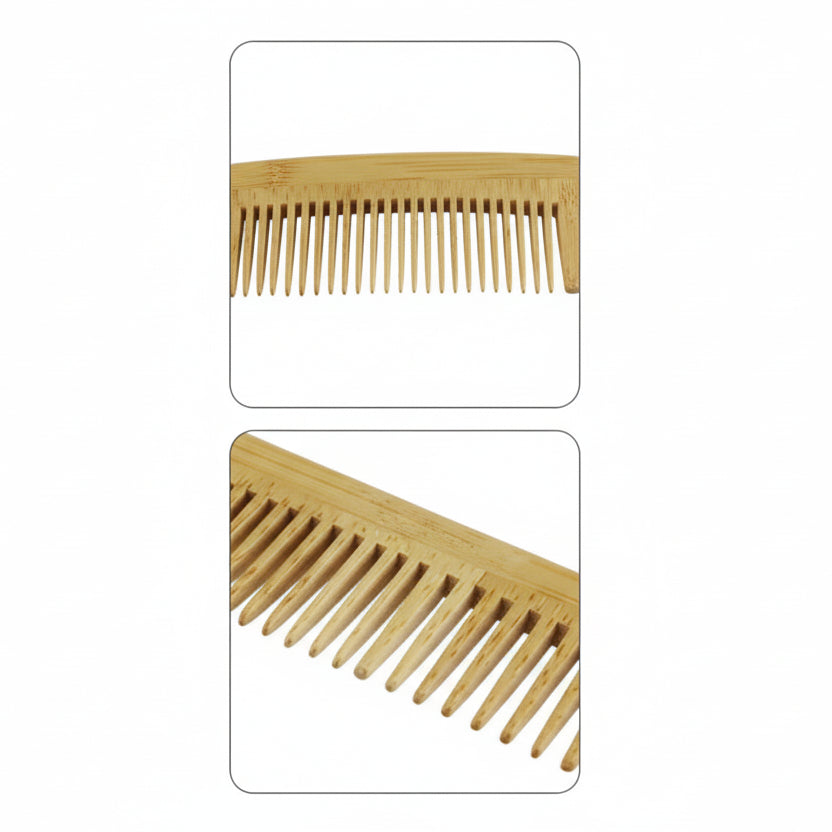 Brosse à cheveux en Bambou Massante – Brosse Démêlante Anti-Statique et Stimulateur de Pousse pour Cheveux et Barbe