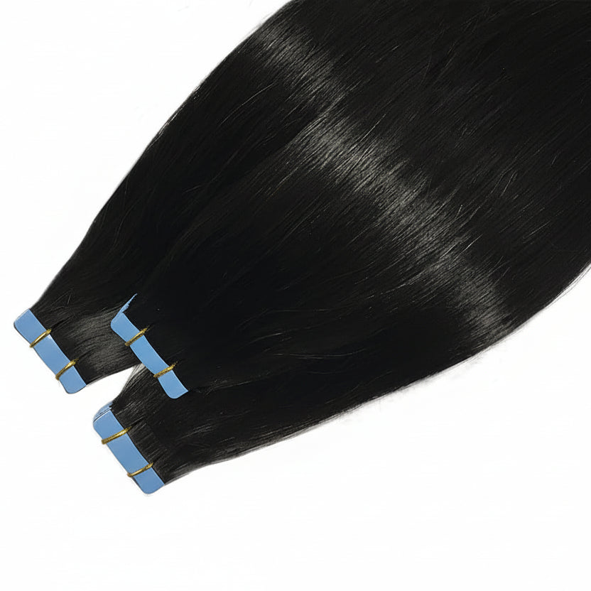 Extensions Tape In en Cheveux Naturels Brésiliens Remy – Lisses, Qualité Salon