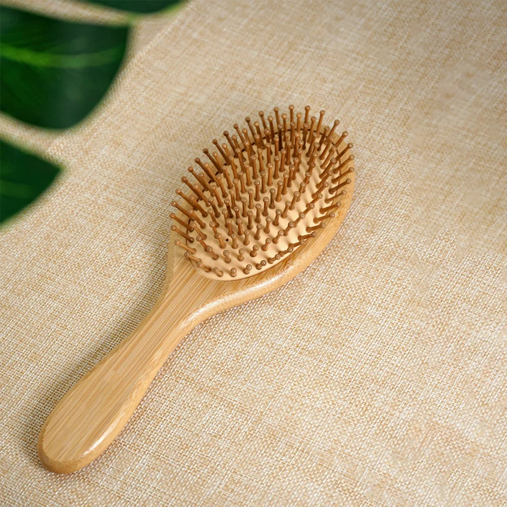 Brosse à cheveux en Bambou Premium avec Coffret Élégant – Brosse Démêlante et Masseur de Cuir Chevelu pour Femme et Homme