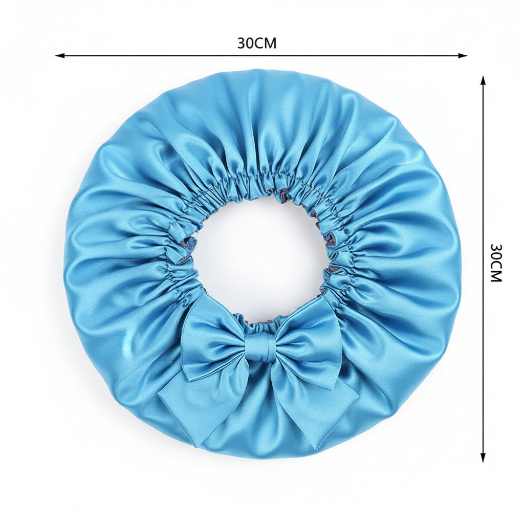 Bonnet de Nuit en Satin pour Femme – Bonnet Soie Stretch à Large Bande, Protection Cheveux