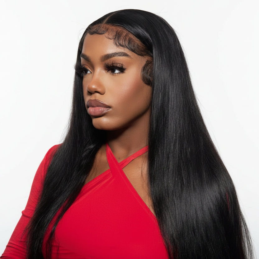 Perruque Lace Front Cheveux Humains Lisses