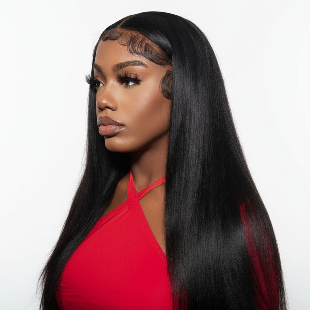 Perruque Lace Front Cheveux Humains Lisses