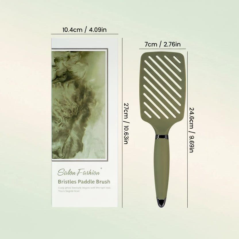 Brosse à cheveux Démêlante à Poils de Sanglier – Brosse Aérée Anti-Statique et Massage Cuir Chevelu pour Tous Types de Cheveux