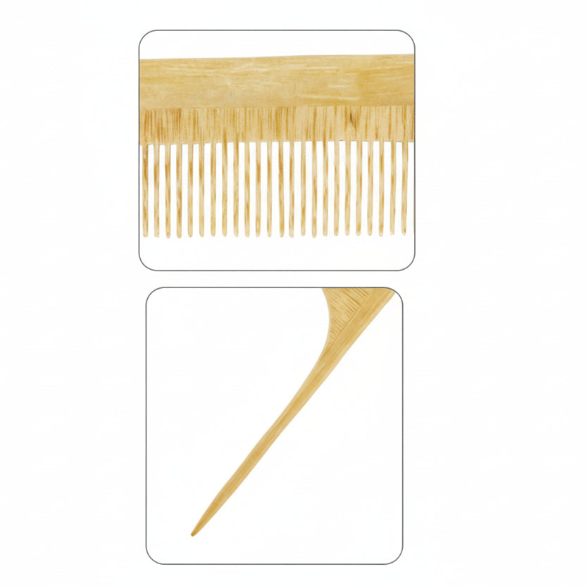 Brosse à cheveux en Bambou Massante – Brosse Démêlante Anti-Statique et Stimulateur de Pousse pour Cheveux et Barbe