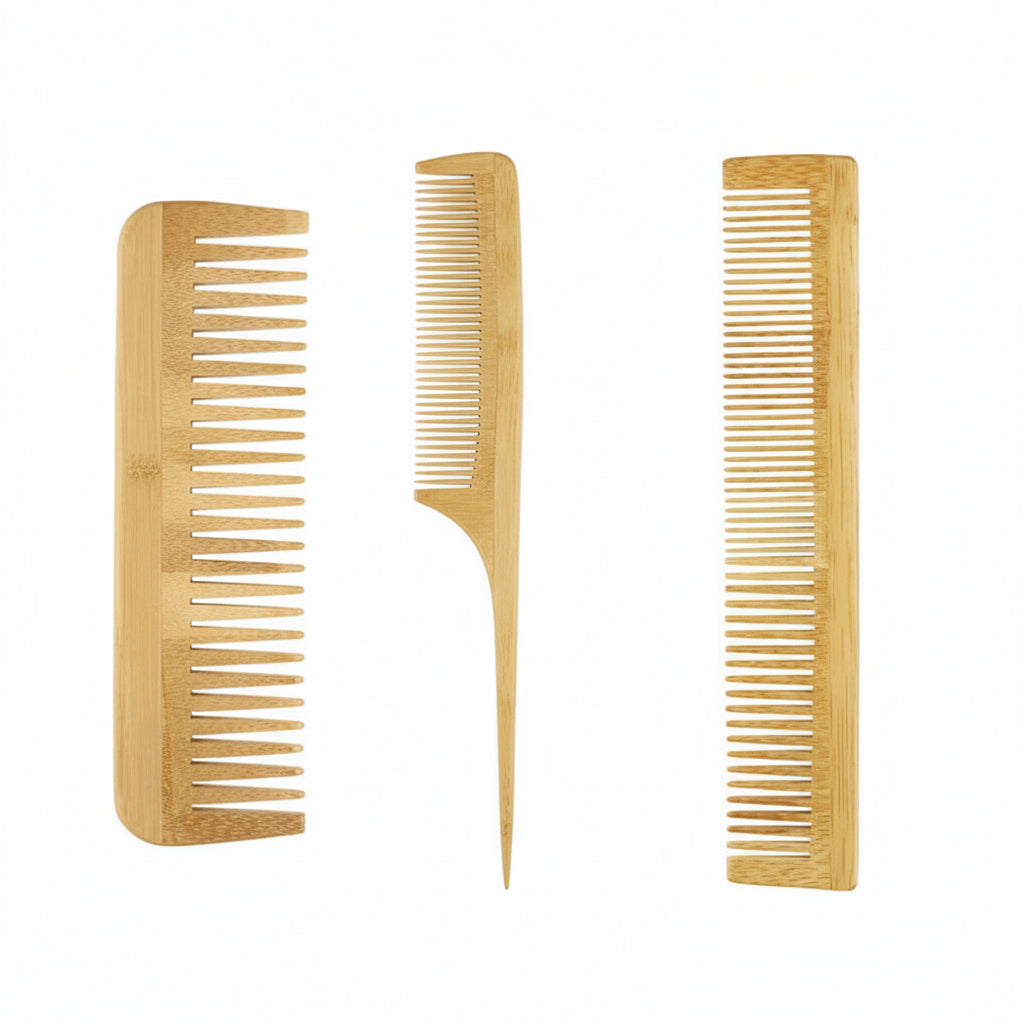 Brosse à cheveux en Bambou Massante – Brosse Démêlante Anti-Statique et Stimulateur de Pousse pour Cheveux et Barbe