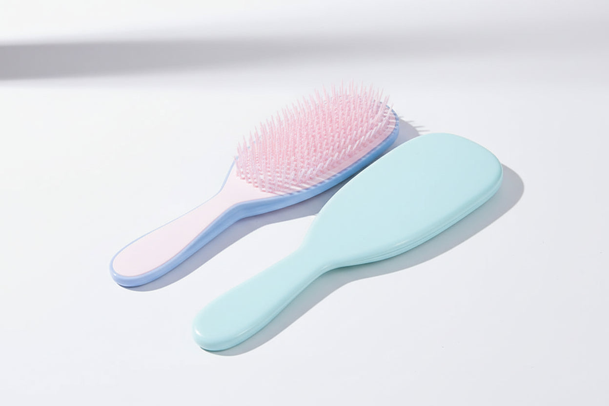 Brosse à cheveux Démêlante Bicolore – Brosse Anti-Statique et Massage Cuir Chevelu pour Coiffage Facile