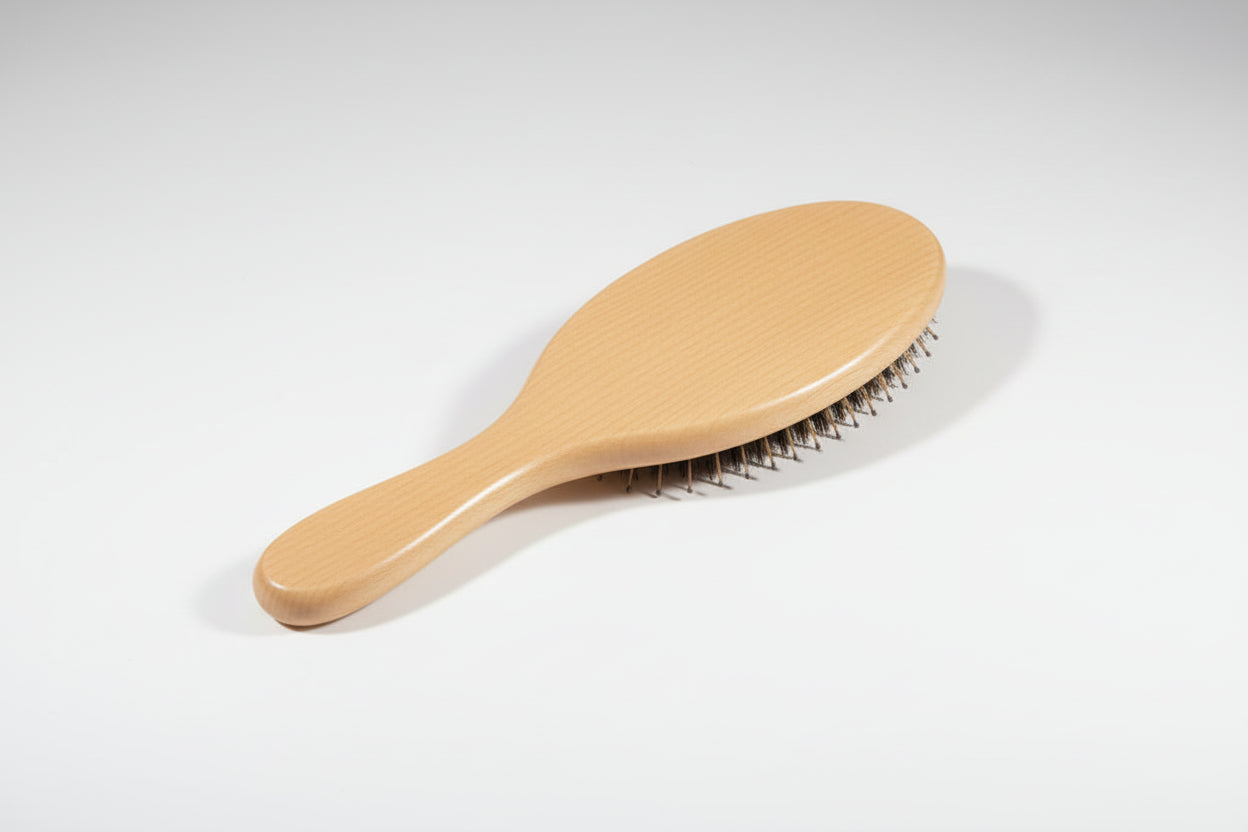 Brosse à Cheveux en Poils de Sanglier Anti-Statique Massage du Cuir Chevelu AUREA
