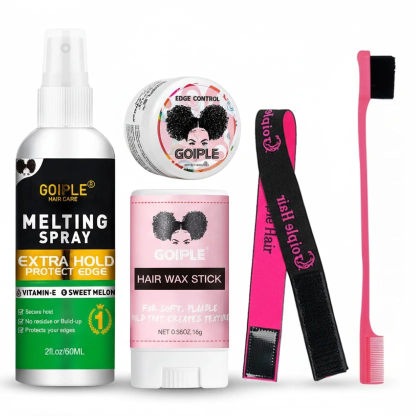 Kit Débutant Coiffage Perruque Lace – Cire Coiffante, Gel Edge Control et Colle Fixante