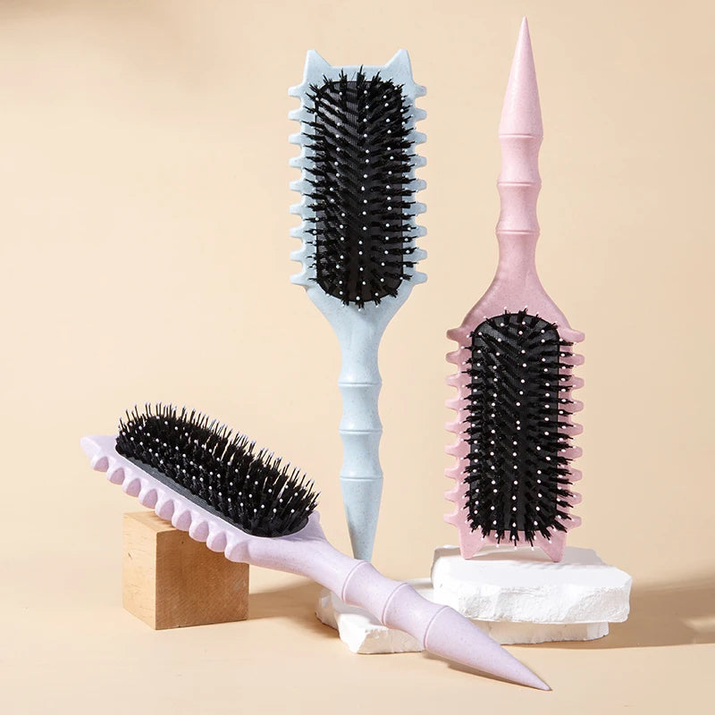 Brosse à cheveux Définition Boucles Professionnelle – Brosse Démêlante pour Coiffage et Mise en Forme des Cheveux Bouclés