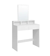 Coiffeuse femme avec Miroir LED et Rangement | Table de Maquillage Moderne + Grand Miroir – AUREA