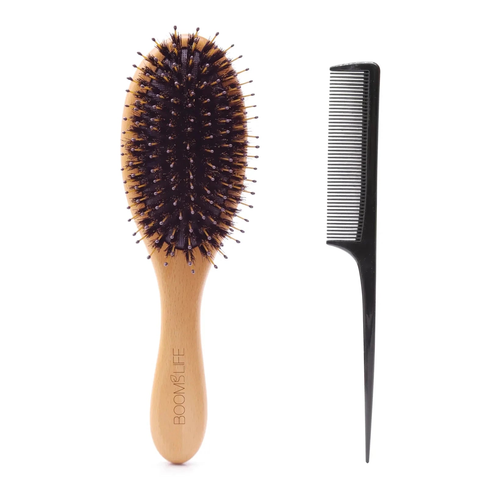 Brosse à Cheveux en Poils de Sanglier Anti-Statique Massage du Cuir Chevelu AUREA