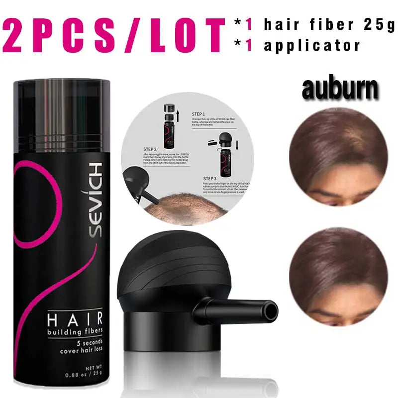 Fibres Capillaires à la Kératine SEVICH – Kit Densifiant pour Cheveux Clairsemés avec Applicateur