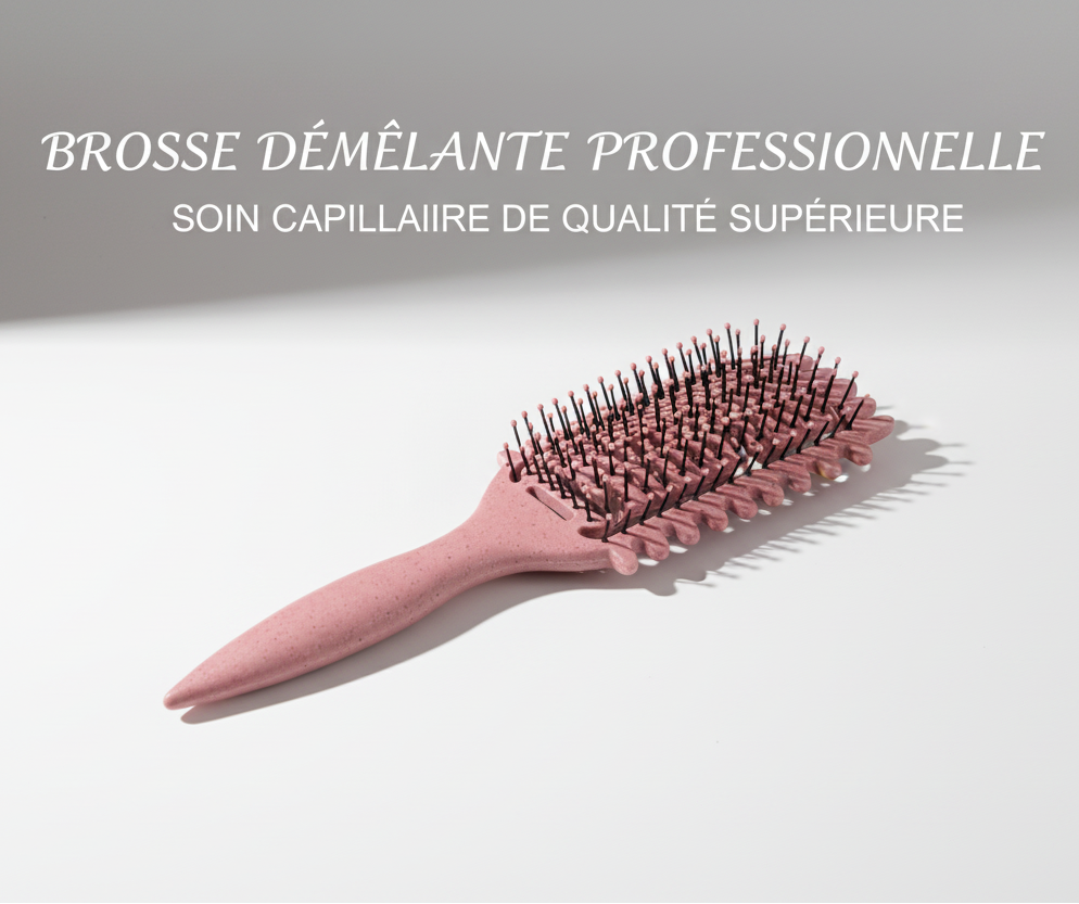 Brosse Définition Boucles Aérée – Brosse Démêlante pour Cheveux Bouclés et Mouillés