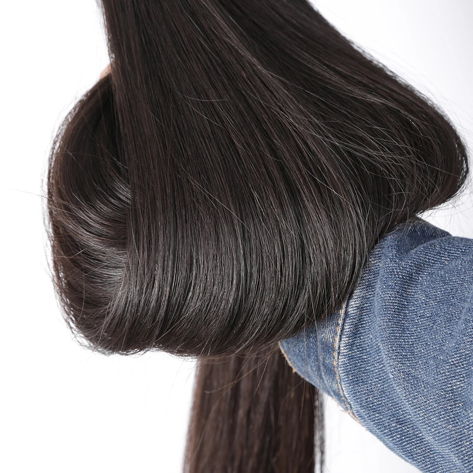 Tissage Lisse en Cheveux Naturels Brésiliens 10A – Bundles 18, 20, 22 Pouces, Livraison 3 Jours France
