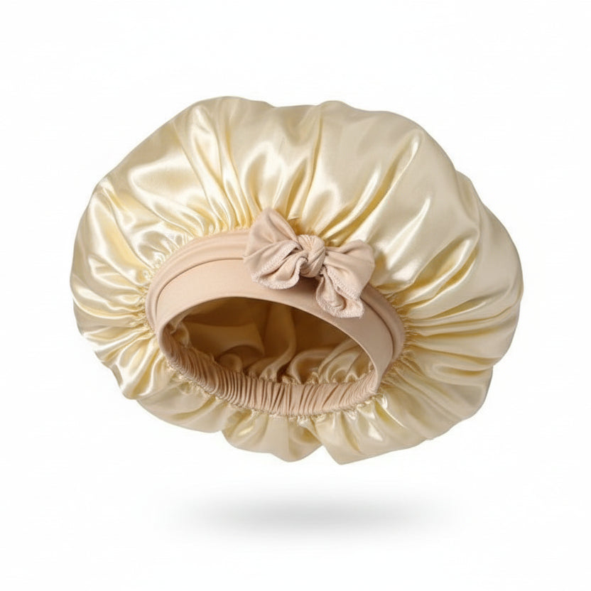 Bonnet de Nuit en Satin pour Cheveux – Bonnet de Sommeil Ajustable en Polyester