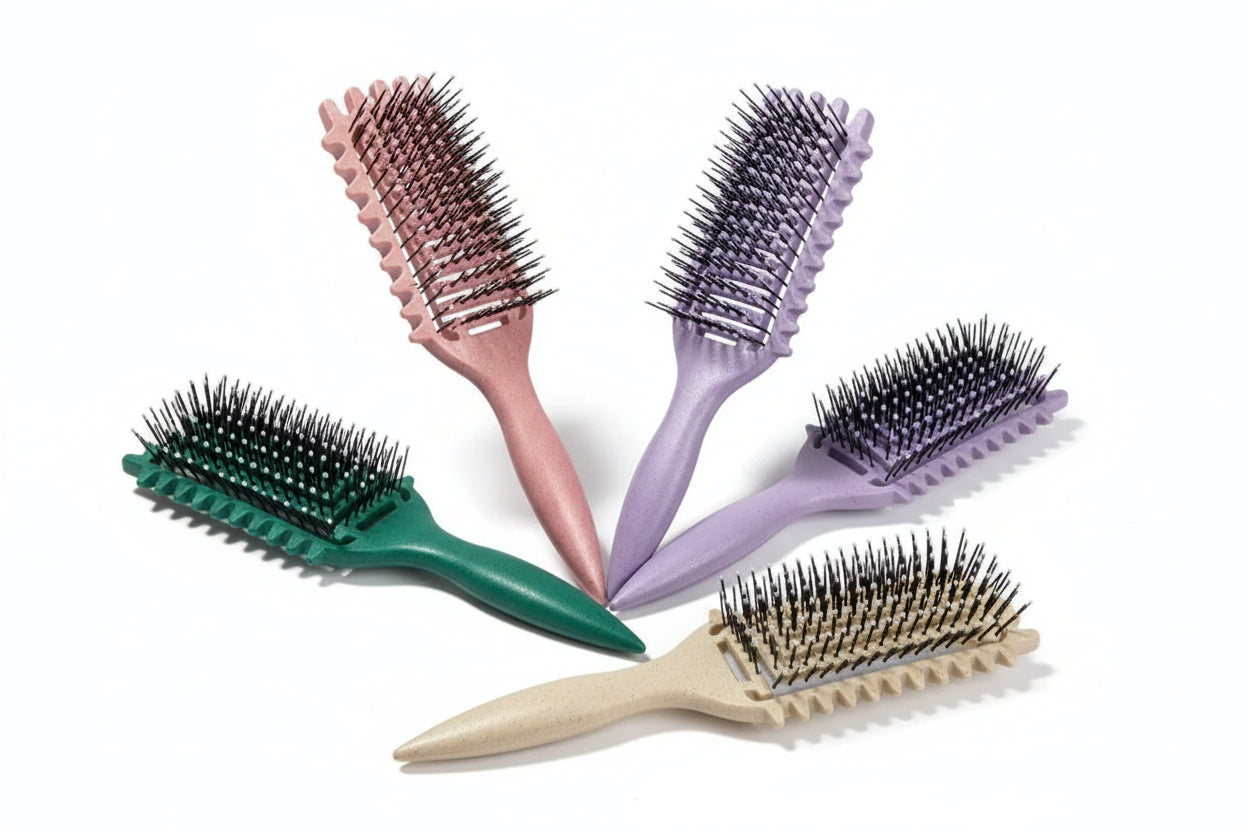 Brosse Définition Boucles Aérée – Brosse Démêlante pour Cheveux Bouclés et Mouillés