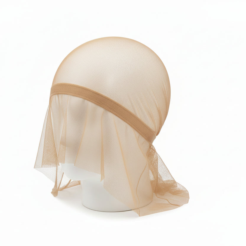 Bonnet Perruque HD Transparent – Filet en Nylon Extensible Lace Front, Marron Clair