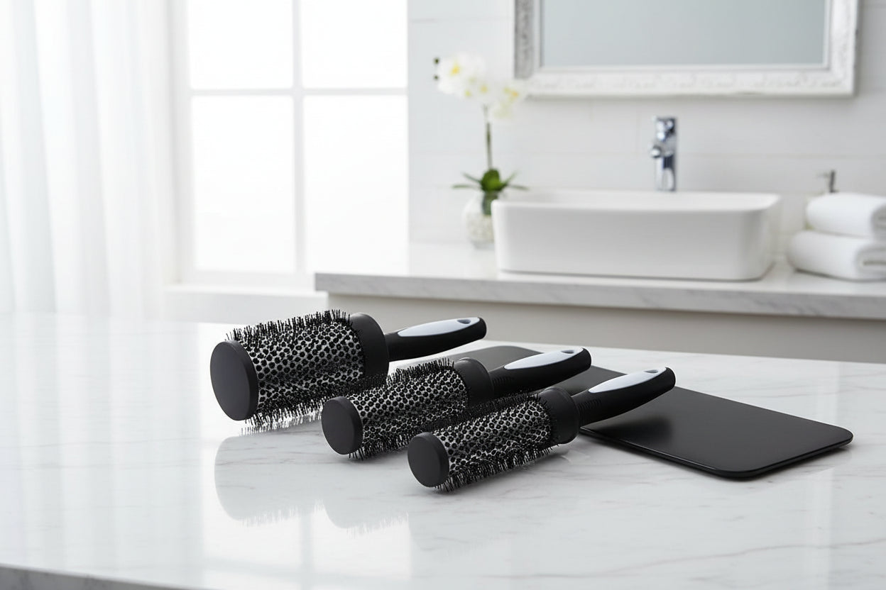 Lot de 3 Brosses Rondes Coiffantes pour Brushing et Mise en Forme AUREA