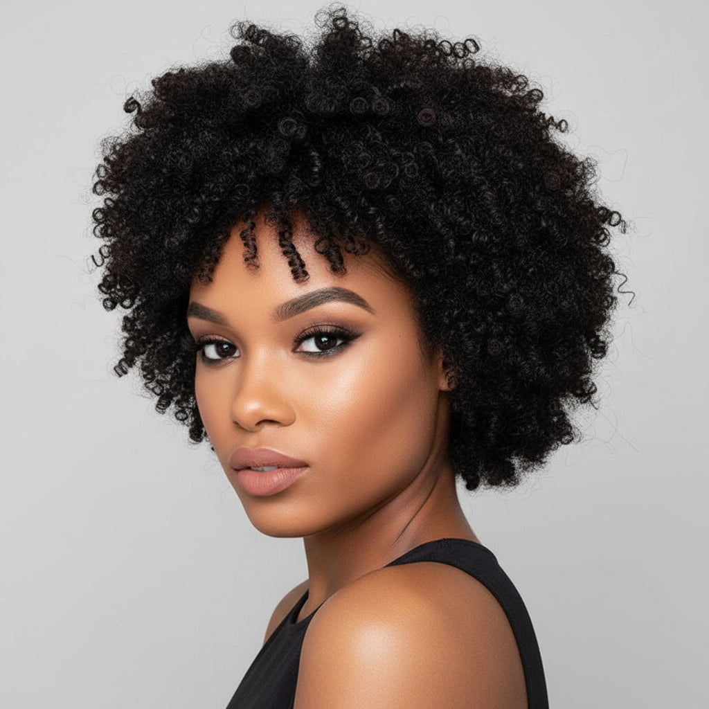 Tissage Afro Kinky Curly 4B / 4C en Cheveux Naturels Brésiliens – Bundles Extensions en Gros