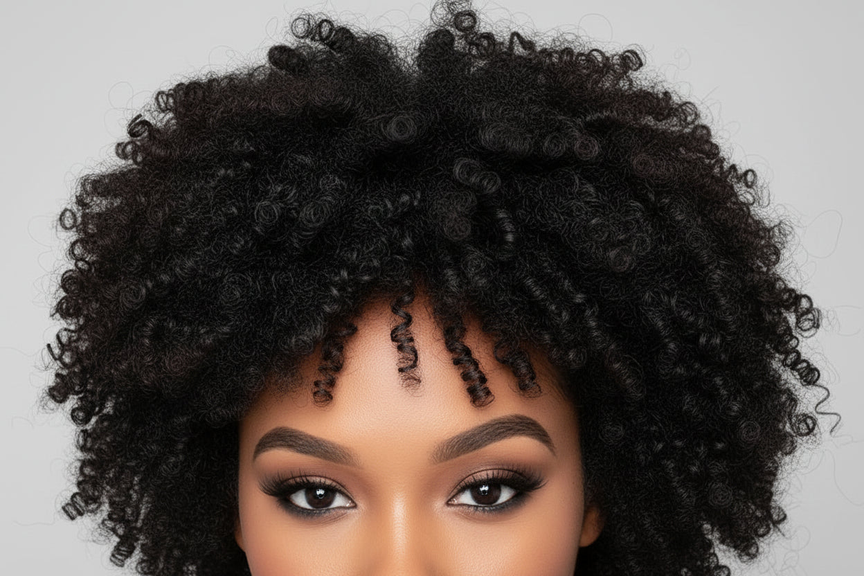 Tissage Afro Kinky Curly 4B / 4C en Cheveux Naturels Brésiliens – Bundles Extensions en Gros