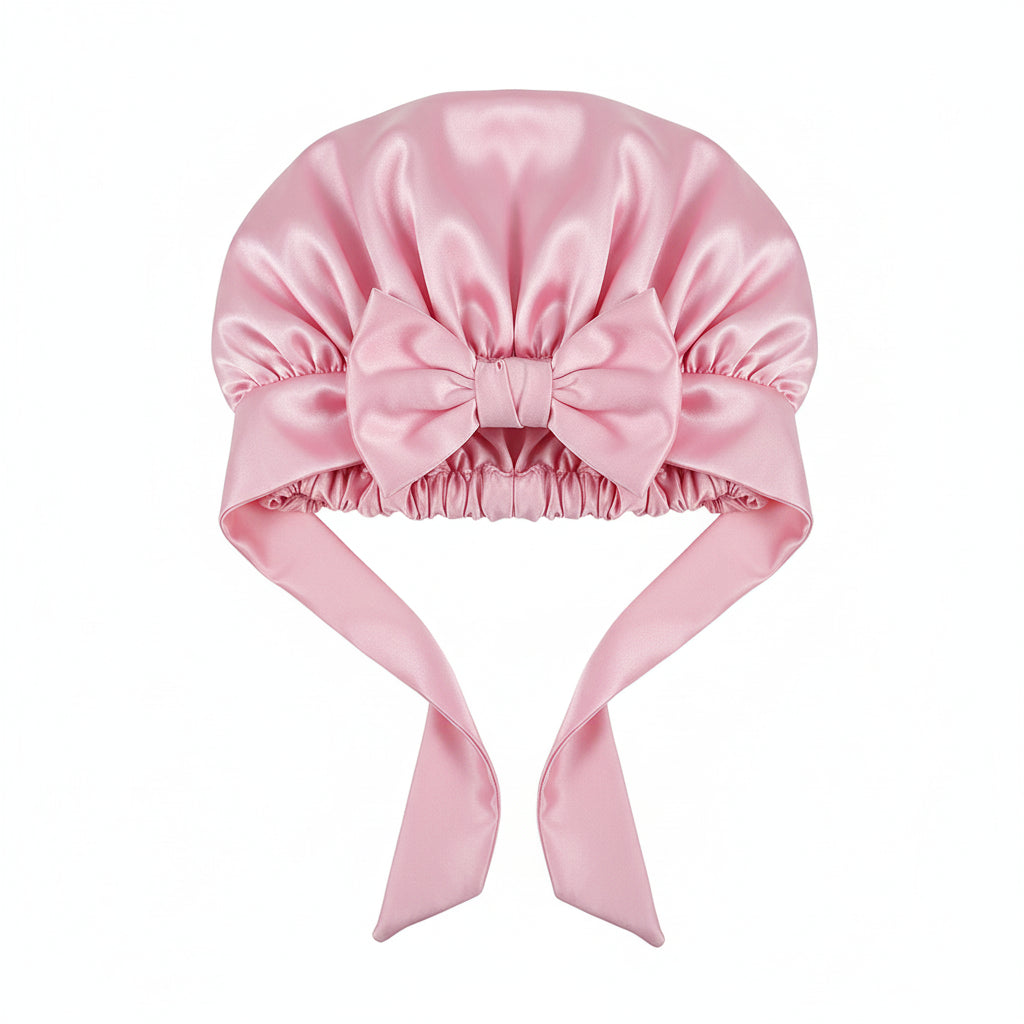 Bonnet de Nuit en Satin pour Femme – Bonnet Soie Stretch à Large Bande, Protection Cheveux