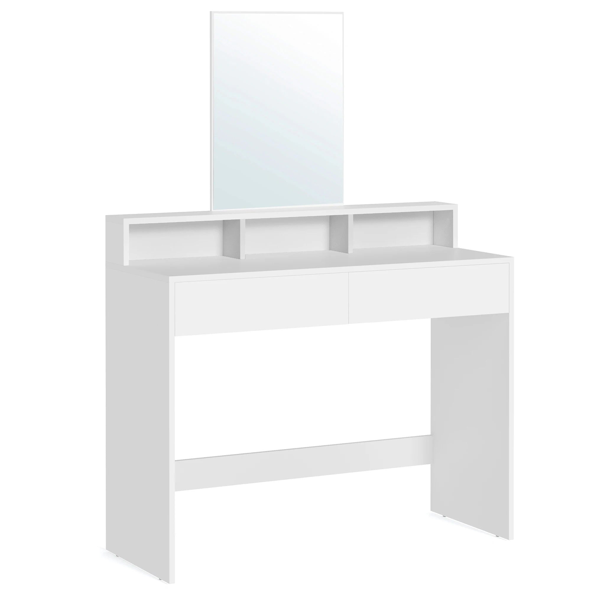 Coiffeuse femme avec Miroir LED et Rangement | Table de Maquillage Moderne + Grand Miroir – AUREA