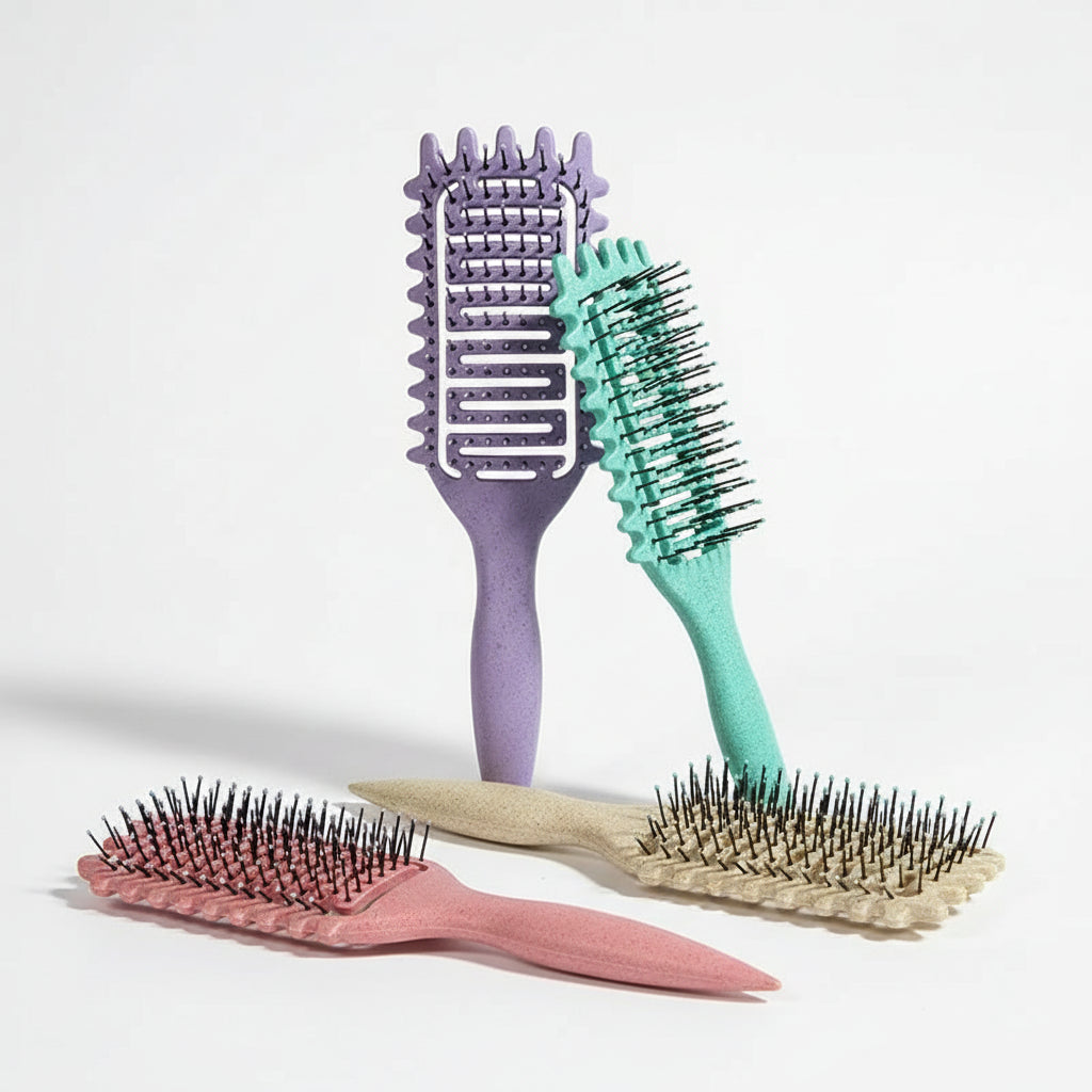 Brosse Définition Boucles Aérée – Brosse Démêlante pour Cheveux Bouclés et Mouillés