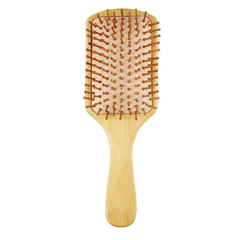 Brosse à cheveux en Bambou Massante – Brosse Démêlante Anti-Statique et Stimulateur de Pousse pour Cheveux et Barbe
