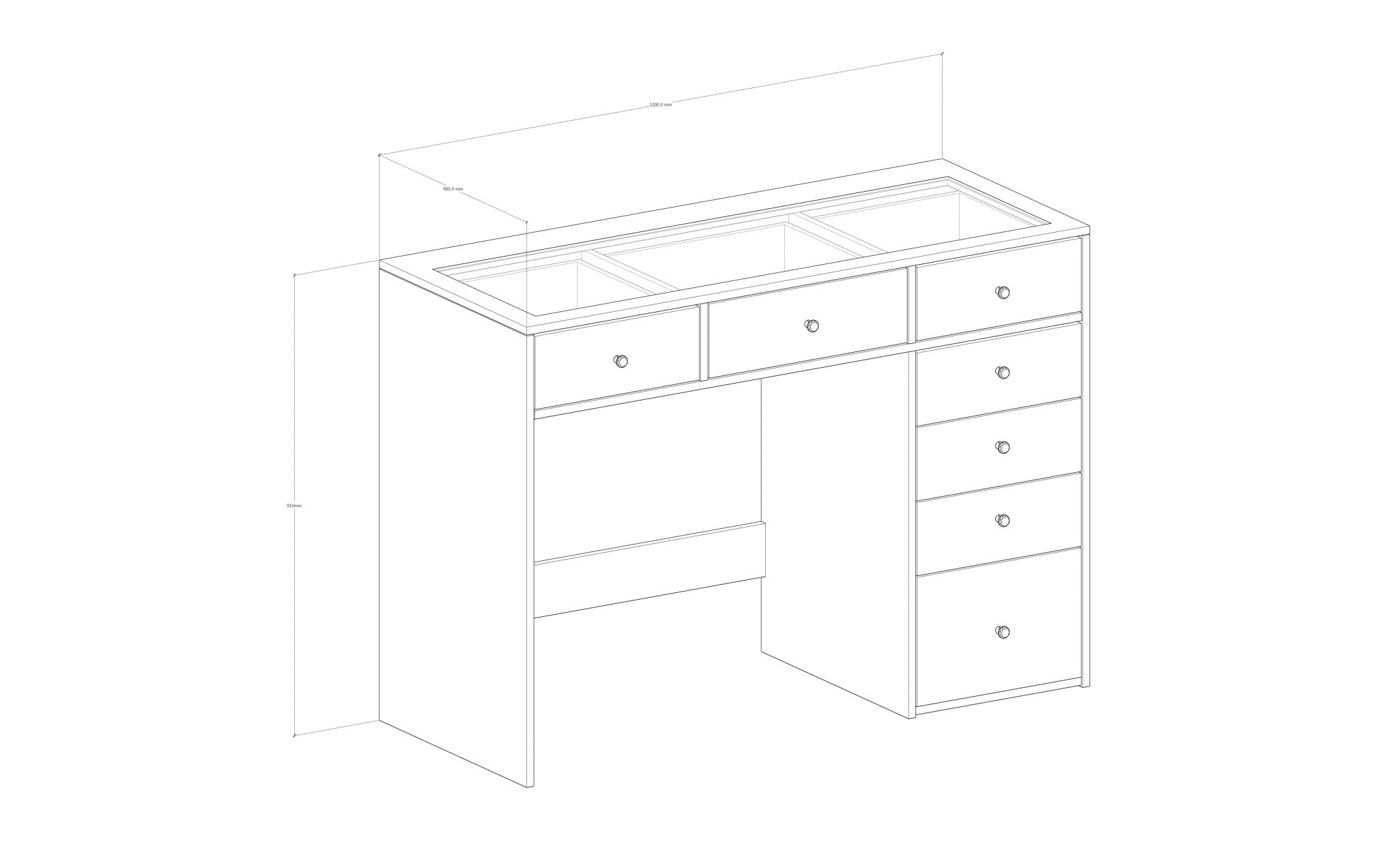 Coiffeuse avec Miroir Adapté | Format Compact et Rangements