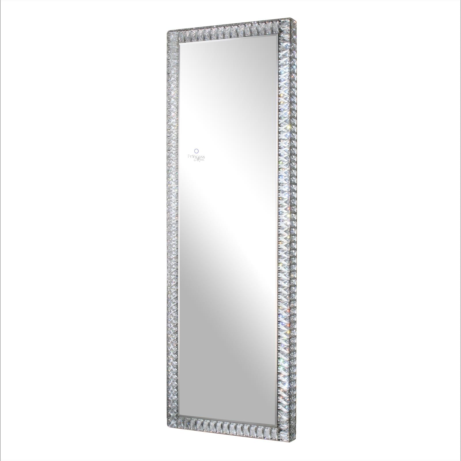 Miroir Adapté Pleine Longueur | Cadre Cristal et Pose au Sol