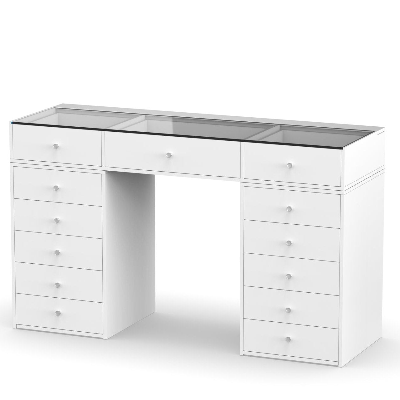 Coiffeuse avec Miroir Adapté | Grand Plateau et Rangements