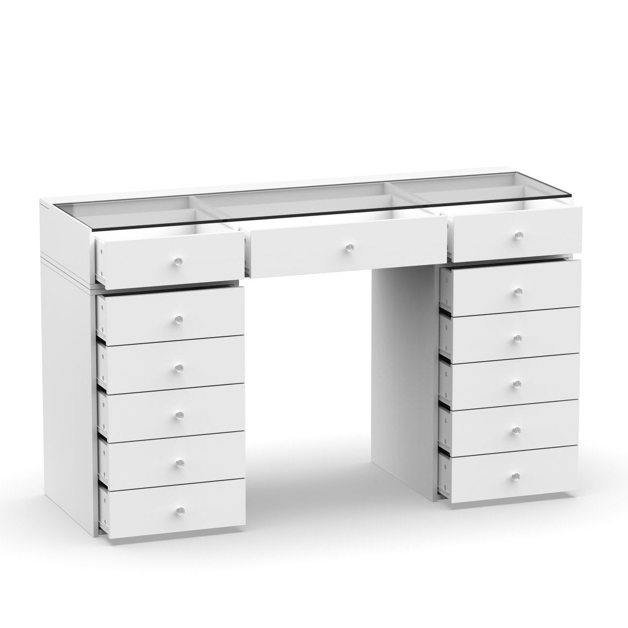 Coiffeuse avec Miroir Adapté | Grand Plateau et Rangements